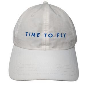 Hoka One One Time To Fly Snapback Cap White One Size Adjustable Embroidered